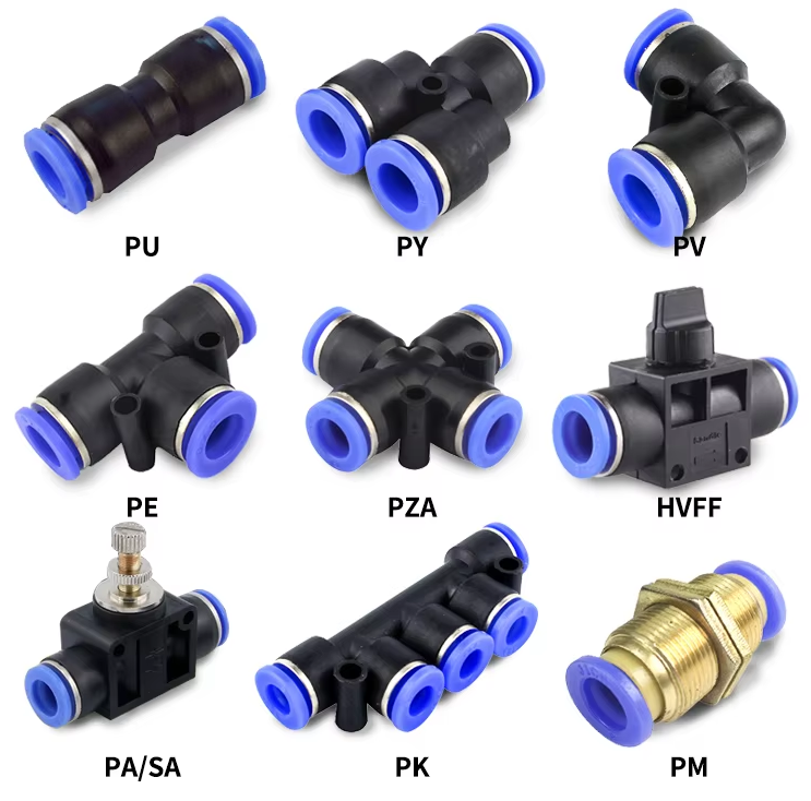 Đầu nối ống khí nén PU-PY-PV-PE-PZA-HVFF-PA/SA-PK-PM